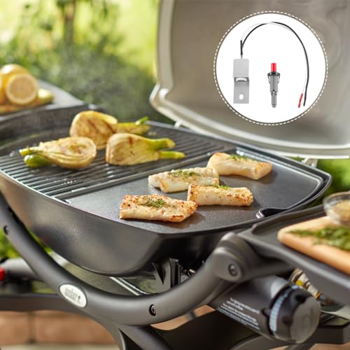 Tigbear 80462 Push Button Piezo Grill Igniter Kit Replacement for Weber Q100 Q200 Gas Grill, Flame Starter Push Button Piezo Kit - Grill Parts America