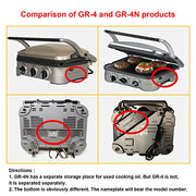 Waffle Plates Only for Cuisinart Griddler GR-4N, GR-5B, GR-6 and GRID-8N Series, Nonstick Coating Baking Waffle Plates by Gvode - Grill Parts America
