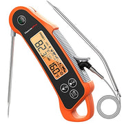 ThermoPro TP710 Instant Read Meat Thermometer Digital for Cooking, 2-in-1 Waterproof Kitchen Food Thermometer with Dual Probes and Dual Temperature Display for Oven, Grilling, Smoker & BBQ - Grill Parts America