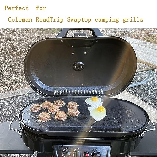 Cmanzhi C20N81 (1-Pack) Cast Iron Griddle for Coleman RoadTrip Swaptop Grills, Outdoor BBQ Camping Grills Nonstick Cooking Griddle Accessories, Full Size - Grill Parts America