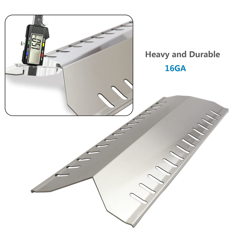 Zemibi Stainless Steel Heat Shield Replacement for Master Forge 30030MSF, Broil-Mate 24025HNT 30030HNT, Huntington 6301-24 30040HNT 24025HNT 6301-14 30030HNT Gas Grill Parts, 19 9/16 Inch Heat Plate - Grill Parts America
