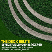 TonGass 42" Lawn Mower Deck Belt Compatible with John Deere Lawn Mower - Replaces Part Number GX20072 - Deck Drive Belt for Heavy-Duty Use - Compatible with 100 D100 E100 Series - Grill Parts America