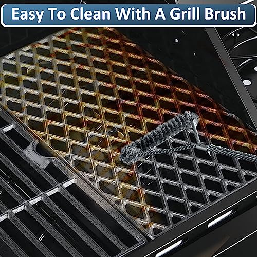 Adviace Grill Replacement Parts for Dyna Glo DGH474CRP, DGH483CRP, DGH474CRN-D, DGH474CRN, Cast Iron Grill Grates, Porcelain Heat Plates Shields Tents and Burners for Dyna-Glo Grill Replacement Parts. - Grill Parts America