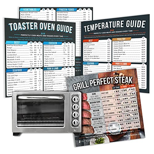 Toaster Oven Cheat Sheet Cooking Times Chart Accessories, Baking
