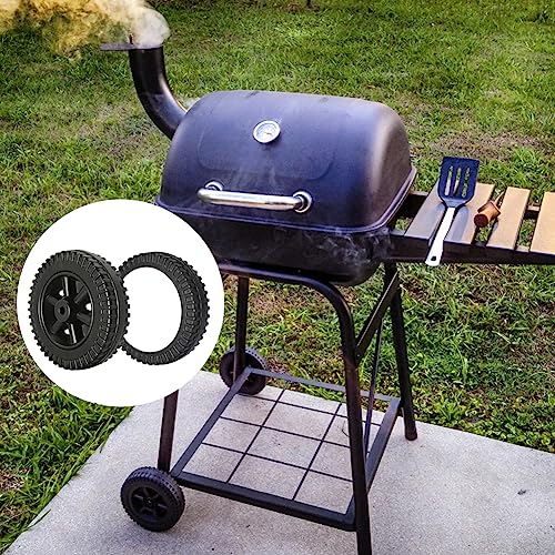 homfanseec G206-0025-W1 6 Inch Grill Wheels Replacement Parts with Cover for Charbroil Wheel Kit 463722403 463720115 463720114 463722715 Various Models BBQ Wheels 461611514 4156956(2pcs Black) - Grill Parts America