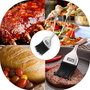 Rwm Basting Brush - Grilling BBQ Baking, Pastry and Oil Stainless Steel Brushes with Back up Silicone Brush Heads(Orange) for Kitchen Cooking & Marinating, Dishwasher - Grill Parts America
