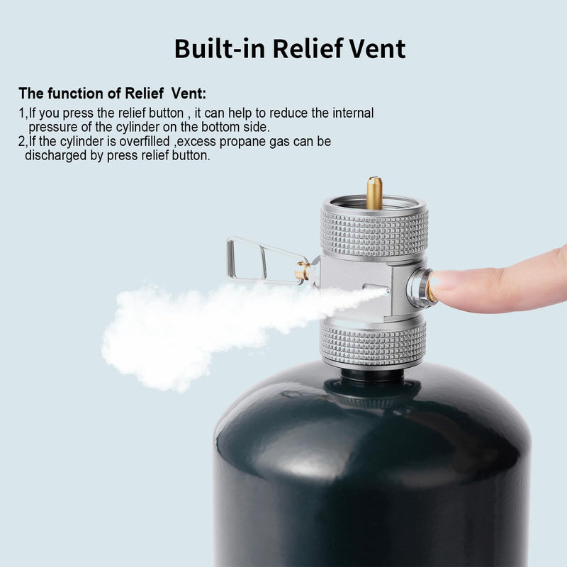 SOOYEAH Propane Refill Adapter,Propane Adapter Fill 1 lb cylinder from 1 lb cylinder,Gas Refill Adapter,Propane Cylinder Fuel Refill,CGA600 Tank Shifter,Gas Saver for Propane Cylinder Tank - Grill Parts America