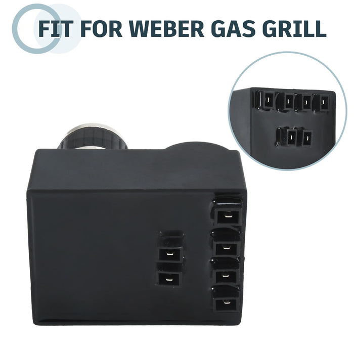 GasSaf 6 Outlet AA Battery Silver Cap Push Button Chrome Coated Spark Generator tact Electric Igniter Grill Ignitor for Brinkmann, Charbroil, Grill Chef, Kenmore, Master Chef and Others - Grill Parts America