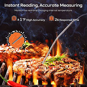 Meat Thermometer, Digital Meat Thermometer with Large Touchscreen LCD, with Long Probe, Kitchen Timer, Grill Thermometer, Cooking Food Meat Thermometer Instant Read for Smoker Kitchen BBQ Oven - Grill Parts America