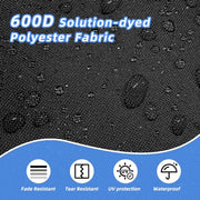Zenicham Snow Blower Cover, 600D Heavy Duty Waterproof Snow Thrower Cover with Air Vent, Universal Fit Most Two-Stage Snowblower (50" L x 33" W x 40" H) Black & Gray - Grill Parts America