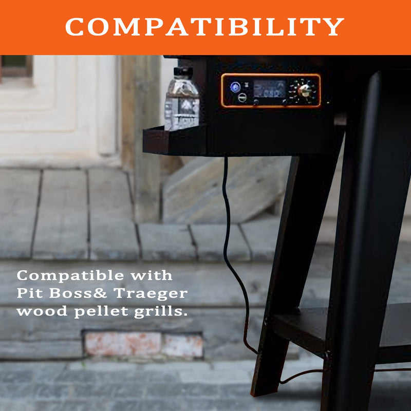 Replacement Barbecue Power Cord, Compatible with Pit Boss& Traeger Wood Pellet Grills, 6 Feet Smoker Grill Power Cord 12 - Grill Parts America