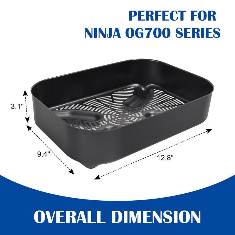 XSKCRSPBKT Combo Crisper Basket for Ninja OG751 OG701 Woodfire Outdoor Grill, 2.5-Quart Capacity Air Fry Basket for Ninja Grills OG700 Series 7-1 Woodfire Electric Outdoor Grill & Air Fryer, Non-Stick - Grill Parts America