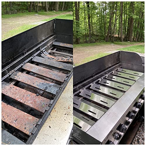 Hisencn Grill Replacement Parts for Members Mark GR2039201-MM-00, 17 inch Heat Plates, Grill Burners Replacement for Bakers and Chefs ST1017-012939 SAMS Club and Grill Chef BIG-8116, Uniflame (8 Pack) - Grill Parts America