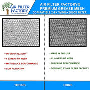 2-Pack Air Filter Factory Replacement For GE WB06X10608 Microwave Oven 12-Layer Aluminum Grease Filter - Grill Parts America