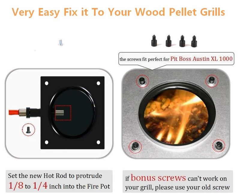 Firsgrill Replacements for Pit Boss Pellets Grill/Smoker Parts (2, Ignited Rod & Firebox) - Grill Parts America