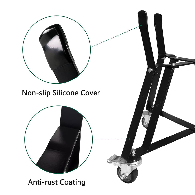 Quantfire XLarge Big Green Egg Nest,Grill Stand for Big Green Egg Accessories,Rolling Nest with Heavy Duty Locking Caster Wheels Powder Coated Steel for BGE Smoker Kamado Joe Grill Stand Accessories - Grill Parts America