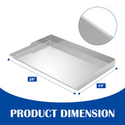 Universal Flat Top BBQ Griddle for Gas/Charcoal Grill, 26" X 18" Stainless Steel Removable griddle insert for Bull, Lion Premium, DCS Series 7, 9, Nexgrill, weber Flat Top Grill and More, for Camping - Grill Parts America