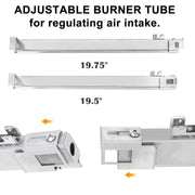 SafBbcue 67490 Burner Tube Kit for Weber Genesis II 300/400/600 Series Gas Grills,3PCS 19-3/4" Burner for Genesis II E-410,E-435,S-435,SE-410,Also fit Weber Genesis II E-210,LX E-240,LX S-240 Grill - Grill Parts America