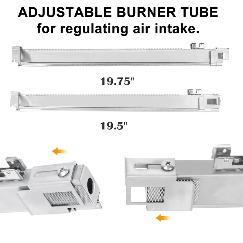 SafBbcue 67490 Burner Tube Kit for Weber Genesis II 300/400/600 Series Gas Grills,3PCS 19-3/4" Burner for Genesis II E-410,E-435,S-435,SE-410,Also fit Weber Genesis II E-210,LX E-240,LX S-240 Grill - Grill Parts America