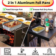 TOHONFOO 20 Pack Drip Pan Liners for Ninja OG701 Woodfire Outdoor Grill & Smoker - Compatible with Weber Genesis - Spirit - Q Series - Disposable Aluminum Foil Grease Tray Liners - Grill Parts America