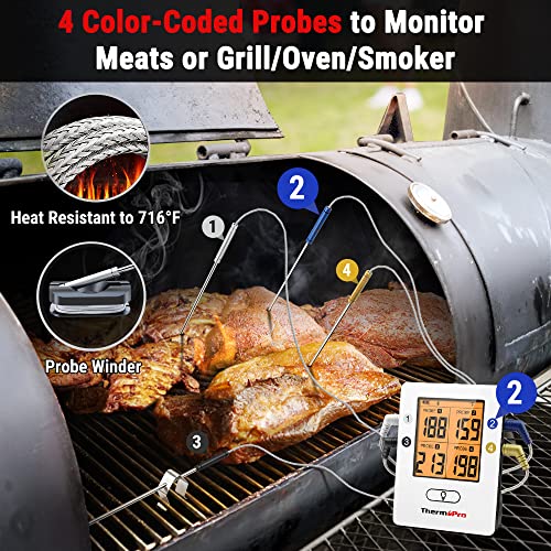 Govee Bluetooth Meat Thermometer, 230ft Range Wireless Grill Thermometer  Remote Monitor with Temperature Probe Digital Grilling Thermometer with  Smart
