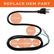 Replacement Barbecue Power Cord, Compatible with Pit Boss& Traeger Wood Pellet Grills, 6 Feet Smoker Grill Power Cord 12 - Grill Parts America