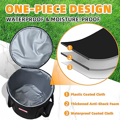 Upgraded 20LBS Pellet Grills Stay Dry Pellet Bin - Wood Pellet Storage Bag Container - Smoker Pellet Dispenser - Anti-Shock Foam Layer Reduces Wood Pellets/Charcoal Chipping - Grill Parts America