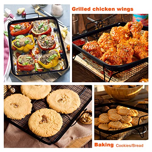 Air Fryer Basket for Oven,13”*11”*3.3" Crisping Basket Air Fry Crisper Basket Non-Stick Air Fryer Replacement Part Stainless Crisper Oven Tray for French Fry/Frozen Food - Kitchen Parts America