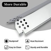 ROCFAN Grill Heat Plates Replacement Parts for Nexgrill 720-0830H, Stainless Steel Heat Tents, Burner Cover, Flame Tamer, Heat Shield for Home Depot Nexgrill 4 Burner 720-0830H, 14.6 Inch - Grill Parts America