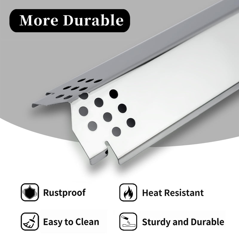 ROCFAN Grill Heat Plates Replacement Parts for Nexgrill 720-0830H, Stainless Steel Heat Tents, Burner Cover, Flame Tamer, Heat Shield for Home Depot Nexgrill 4 Burner 720-0830H, 14.6 Inch - Grill Parts America