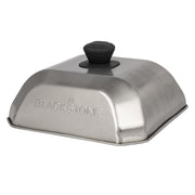 Blackstone 5555 Stainless Steel Square Basting Cover Medium (10" x 10") Flat Top Gas Grill Griddle BBQ Accessories- Cheese Melting Dome and Steaming Cover, Heat Resistant, Dishwasher Safe, Silver - Grill Parts America