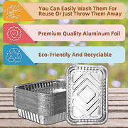 TOHONFOO 20 Pack Drip Pan Liners for Ninja OG701 Woodfire Outdoor Grill & Smoker - Compatible with Weber Genesis - Spirit - Q Series - Disposable Aluminum Foil Grease Tray Liners - Grill Parts America