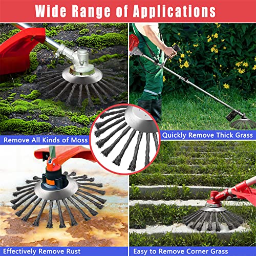 NeJesZoe 10 inch Unbreakable Steel Wire Weed Brush Cutter Trimmer Head,Lightweight Wired Trimmer Blade for Weed Eater,Wired Weed Cutter Universal Attachments Head,Upgraded Rotary Weed Eater Head - Grill Parts America