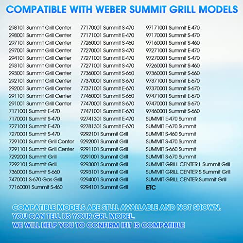 GGTE 91538 Grill Lighted Control Knobs for Weber Summit Grill 2012+ 400/600 Series E-470 670, S-460 470 660 670 Replacement Parts 2-Pack - Grill Parts America
