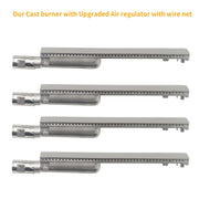 Plowo Upgraded Cast Stainless Steel Grill Burner Tubes for Bull BBQ, Lion Premium, Cal Flame, Aussie, Blaze, Turbo, CharBroil, Nexgrill, Thermos Gas Grill, 4PC Heavy Duty Replacement Parts, 16 1/8" - Grill Parts America