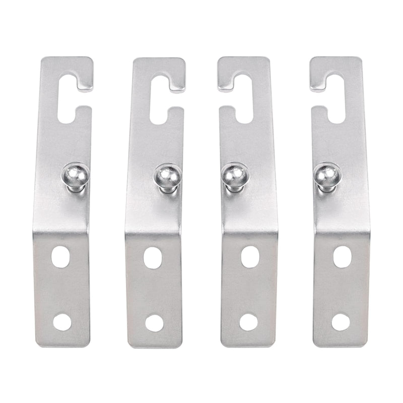 Stainless Steel Grill Side Shelves Bracket for Kamado Joe Classic Series, Heavy Duty Bracket & Support, Shelves Brackets for Kamado Joe Grill Set of 4(No Nut Spacer) - Grill Parts America