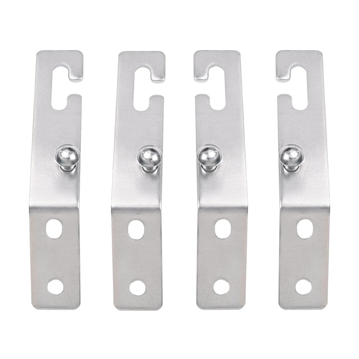 Stainless Steel Grill Side Shelves Bracket for Kamado Joe Classic Series, Heavy Duty Bracket & Support, Shelves Brackets for Kamado Joe Grill Set of 4(No Nut Spacer) - Grill Parts America