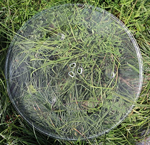 Meter Star 16.5inch(42cm) Microwave Glass Plate/Microwave Glass Turntable Plate Replacement for Panasonic Part Number A06014M00AP and F06014M00AP Dishwasher Safe Microwave Glass Plate - Grill Parts America