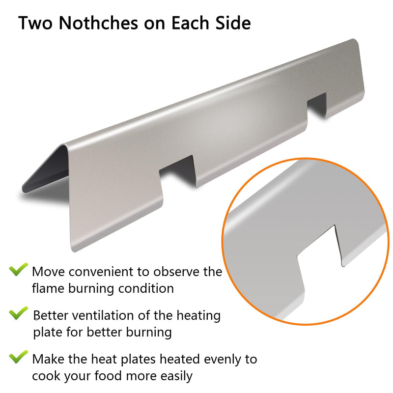 7636 Flavorizer Bars for Weber Spirit 2 Grill Parts, Replacement Parts for Weber Spirit II & I E310 E320 S310 S320 Grills, Flame Guard for Weber GS4 Spirit II 67046 69797 68843, Stainless Steel - Grill Parts America