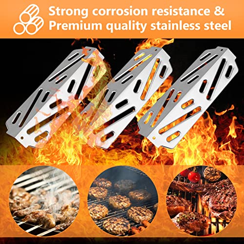 Hisencn 12.5'' Heat Deflector for Weber Genesis II 300 Series, Genesis II E-310/S-310, II E-315/S-315, II E-330, II E/S-335 Gas Grill, for Weber Genesis II Parts 66040, Stainless Steel, 3-Pack - Grill Parts America