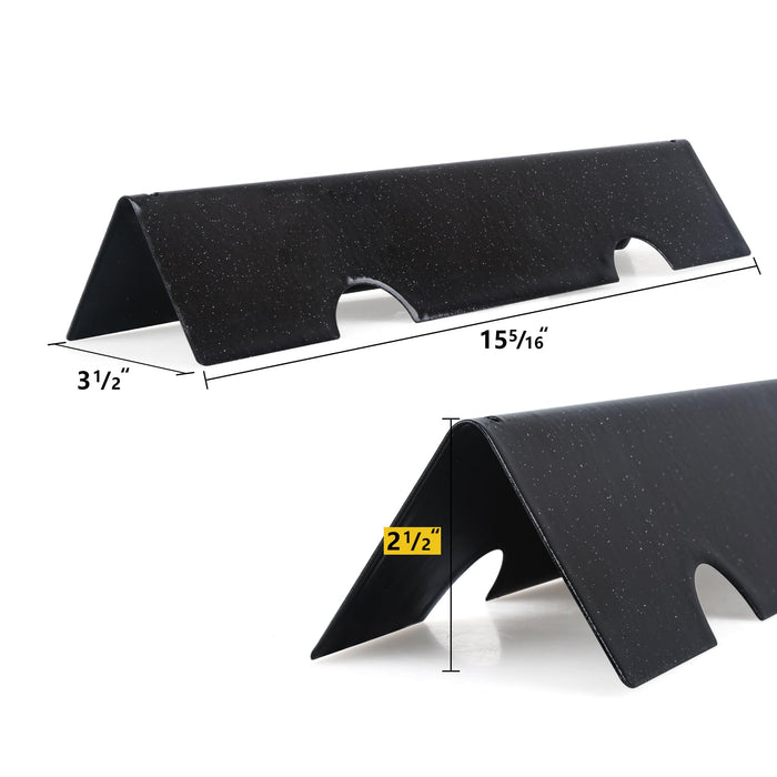 Replacement Parts for Weber Spirit Grill Parts 7635, 15.3-Inch Porcelain Steel Grill Heat Plates for Weber Spirit I & II 200 Series, Spirit E210, S210, E220, S220, 7635, 3-Pack Flavorizer Bars - Grill Parts America