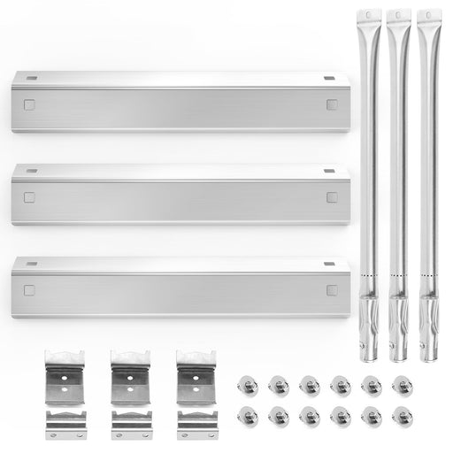 UikJOY Stainless Steel Grill Replacement Parts for Chargriller 5050, 5650, 3001, 3030, 5072, 3008, 4000, 5252 Gas Grills, Heat Plates & Burner Tubes & Hanger Brackets Replacement for Chargriller - Grill Parts America