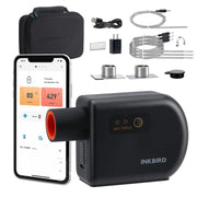 Wi-Fi & Bluetooth BBQ Smoker Temperature Controller with Automatic Smoker Fan, INKBIRD ISC-027BW Grill Thermometer with 4 Probes for Big Green Egg, Kamado Joe, Primo, Vision Grill, Akorn Kamado - Grill Parts America