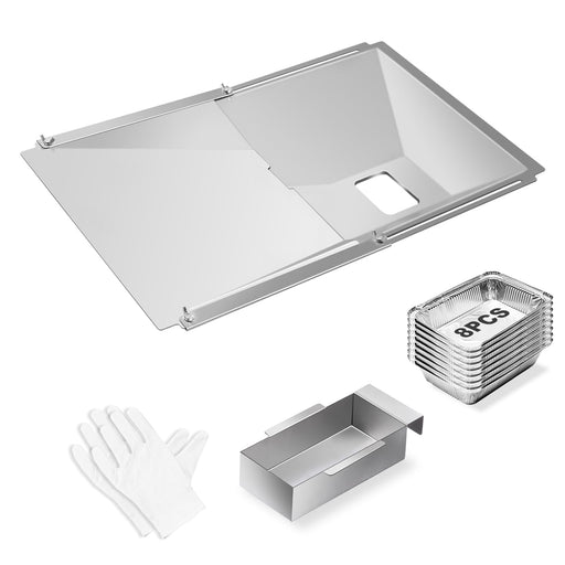 Wanchao Adjustable Grease Tray with Catch Pan, for 2/3/4 Burner Models Grease Tray for Gas Grill, Grill Replacement Parts for Dyna Glo, Master, Nexgrill, Expert Grill, Kenmore, BHG and More - Grill Parts America