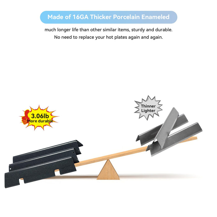 FORYEYC 15.3" 67045 Flavorizer Bars for Weber GS4 Spirit II I 200 Series E210 S210 E220 S220 with Front Control Knobs, 7635 Porcelain-enameled Flavor Bar for Weber GS4 Grill Replacement Parts - Grill Parts America