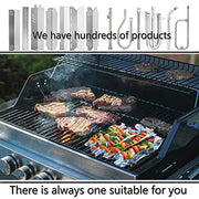 Kalomo Stainless Steel Grill Heat Plates Shield Flame Tamer, 17-9/16" BBQ Gas Grill Replacement Parts for Lowes, Perfect Flame 276964L, Huntington 6561-64, GrillPro 224069, Broil King, Broil-Mate - Grill Parts America