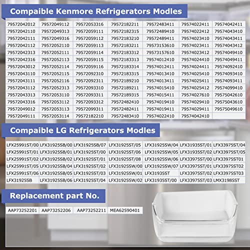 2-Pack Refrigerator Door Bin Shelf (Right Side) For LG & Kenmore Models – Replaces AAP73252202, AAP73252209