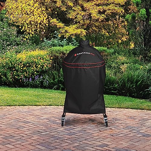 Kamado Joe BJ-GC24BWFS Big Joe 24-inch Charcoal Grill Cover, Black - Grill Parts America
