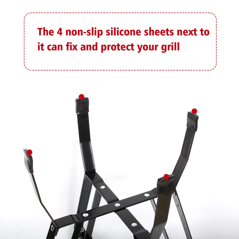 Rolling Cart for Kamado Joe Classic Accessories,Kamado Joe Parts Rolling Nest with Heavy Duty Locking Caster Wheels Powder Coated Steel Rolling Outdoor Cart for Kamado Joe Classic Grill Stand - Grill Parts America