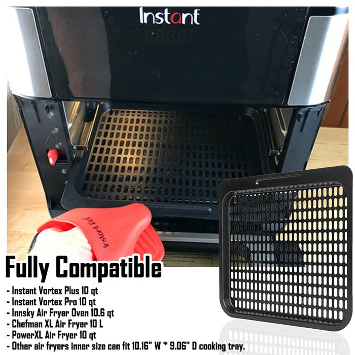 2 Pcs Cooking Trays Replacement for Instant Vortex, Innsky, Chefman and other Air Fryer Oven, Removable Mesh Cooking Rack for Air Fryer Accessories - Grill Parts America